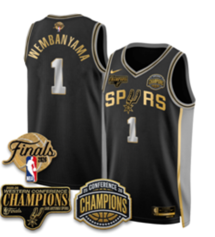 Men Phoenix Suns #1 Wembanyama Black 2026 NBA Jersey 0718001
